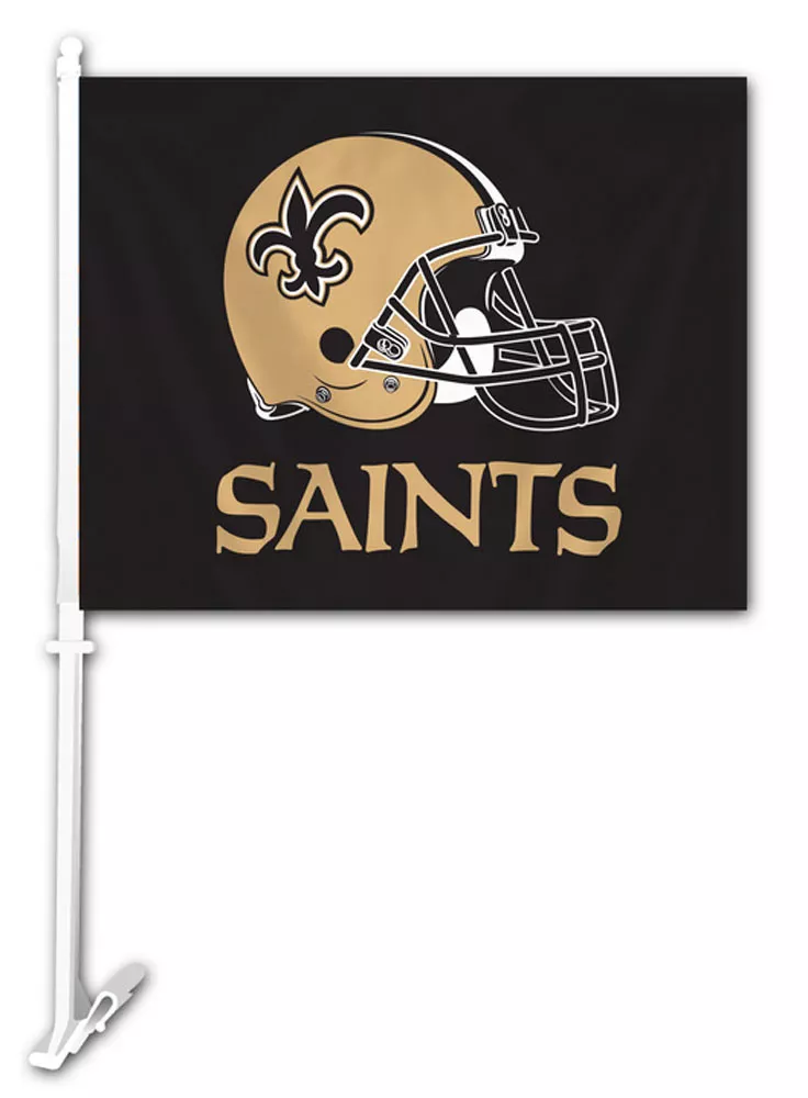 New Orleans Saints NFL Car Flag - 11.5" x 14.5", Without Fringe