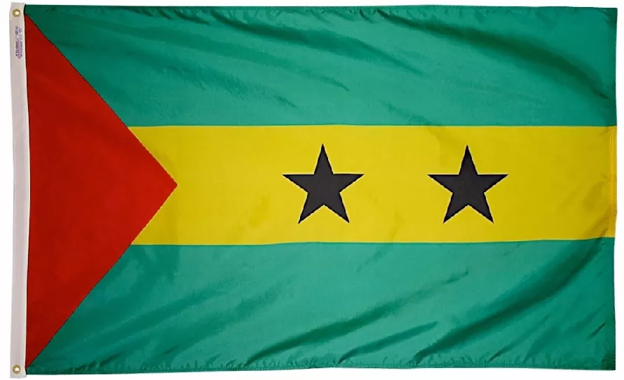 Sao Tome & Principe - 2'X3' Nylon Flag - Nylon, Without Fringe, Grommets