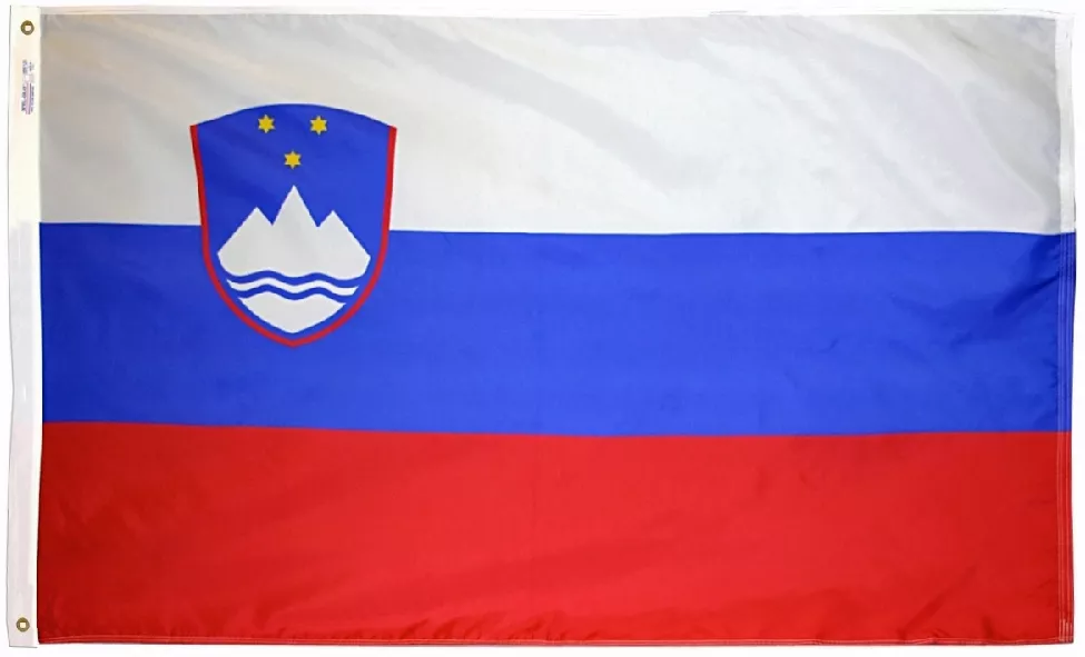 Slovenia - 4'X6' Nylon Flag - Nylon, Without Fringe, Grommets
