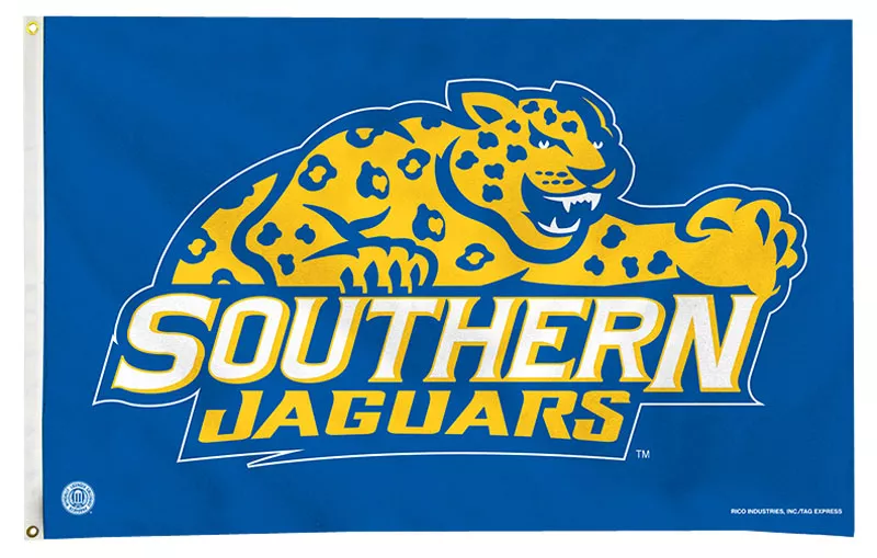 Southern University - 3' x 5' NCAA Polyester Flag - Medium Knit Polyester, 3' x 5', Without Fringe, Grommets, Dyed