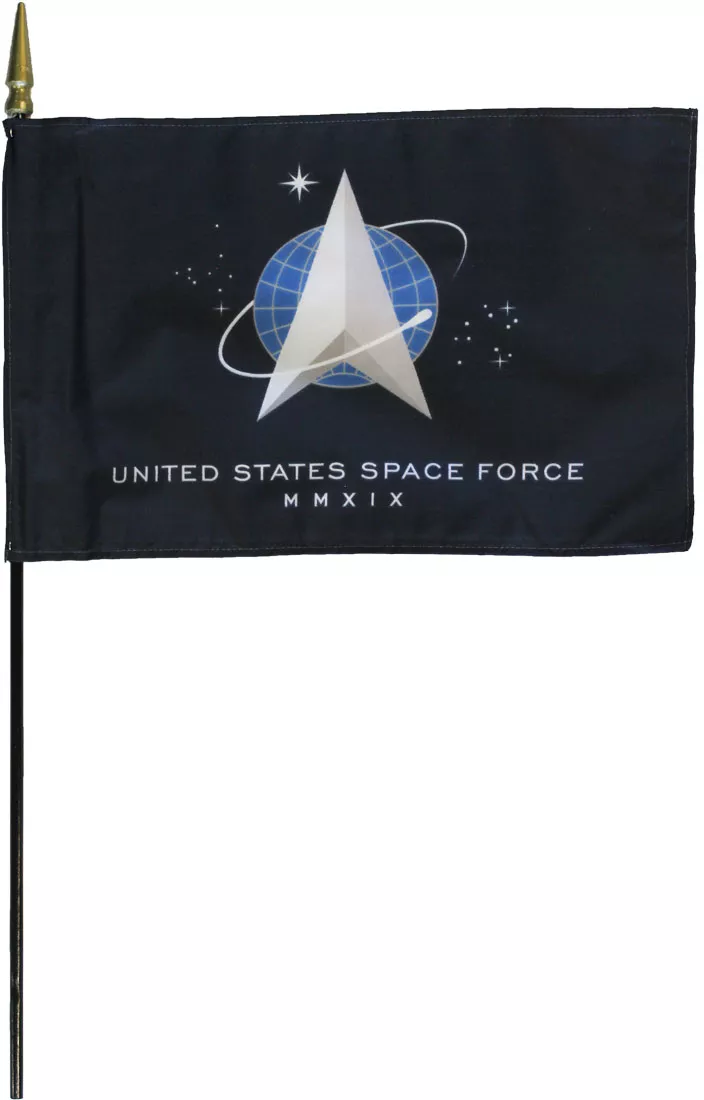 Space Force - 8"X12" Stick Flag - 8" x 12", Without Fringe