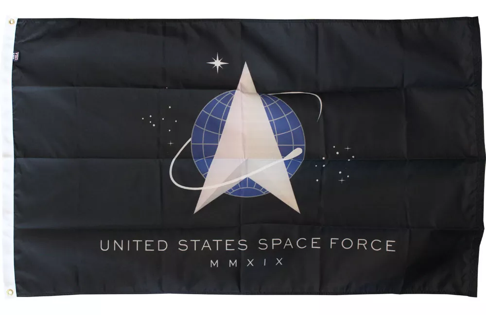 Space Force - 3'X5' Nylon Flag  - Nylon, 3' x 5', Without Fringe, Grommets