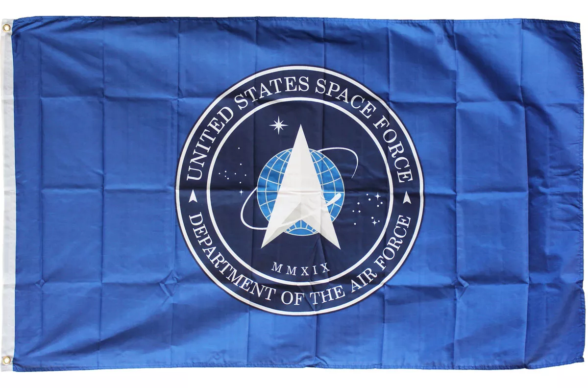 Space Force (Seal) - 3'X5' Polyester Flag - Lightweight Polyester, 3' x 5', Without Fringe