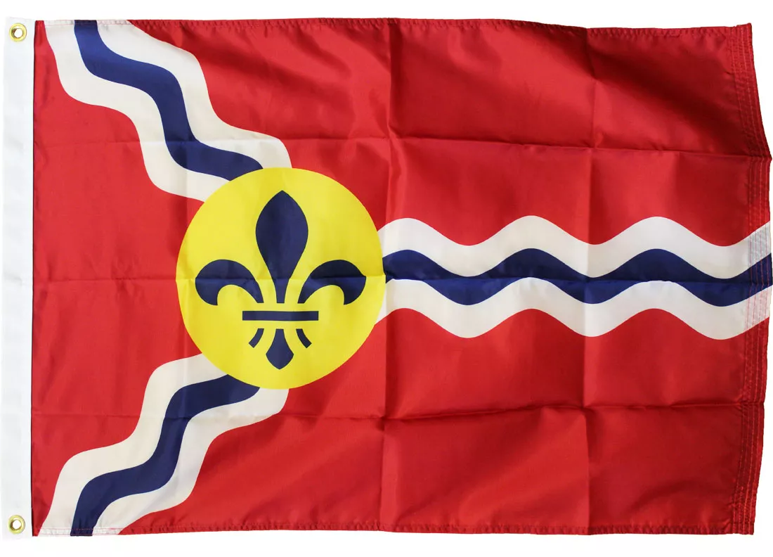 St. Louis - 2'X3' Nylon Flag - Nylon, Without Fringe