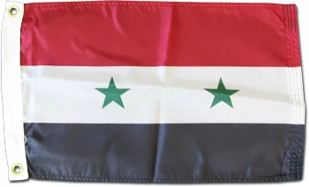 Syria (1980-2024) - 12"X18" Nylon Flag - Nylon, Without Fringe, Grommets