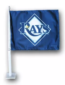 Tampa Bay Devil Rays Car Flag (Blue) - 11.5" x 14.5", Without Fringe