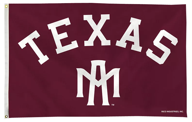Texas A&M - 3' x 5' NCAA Polyester Flag - Medium Knit Polyester, 3' x 5', Without Fringe, Grommets, Dyed