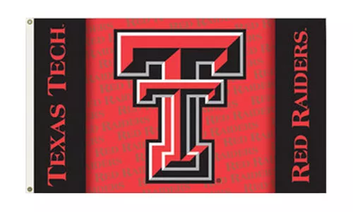 Texas Tech - 3' x5' NCAA Polyester Flag - Medium Knit Polyester, 3' x 5', Without Fringe, Grommets, Dyed
