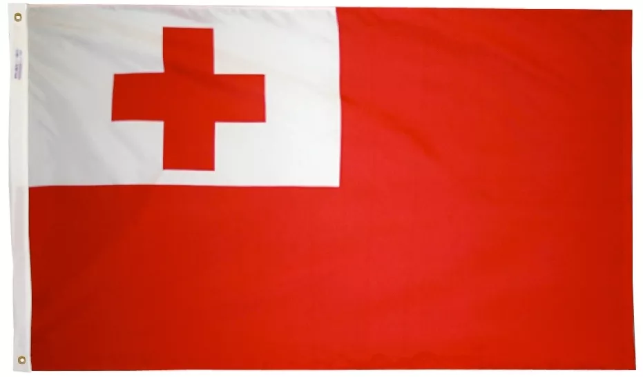 Tonga - 3'X5' Nylon Flag - Nylon, 3' x 5', Without Fringe, Grommets