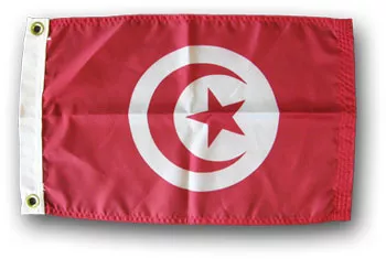 Tunisia - 12"X18" Nylon Flag - Nylon, Without Fringe, Grommets