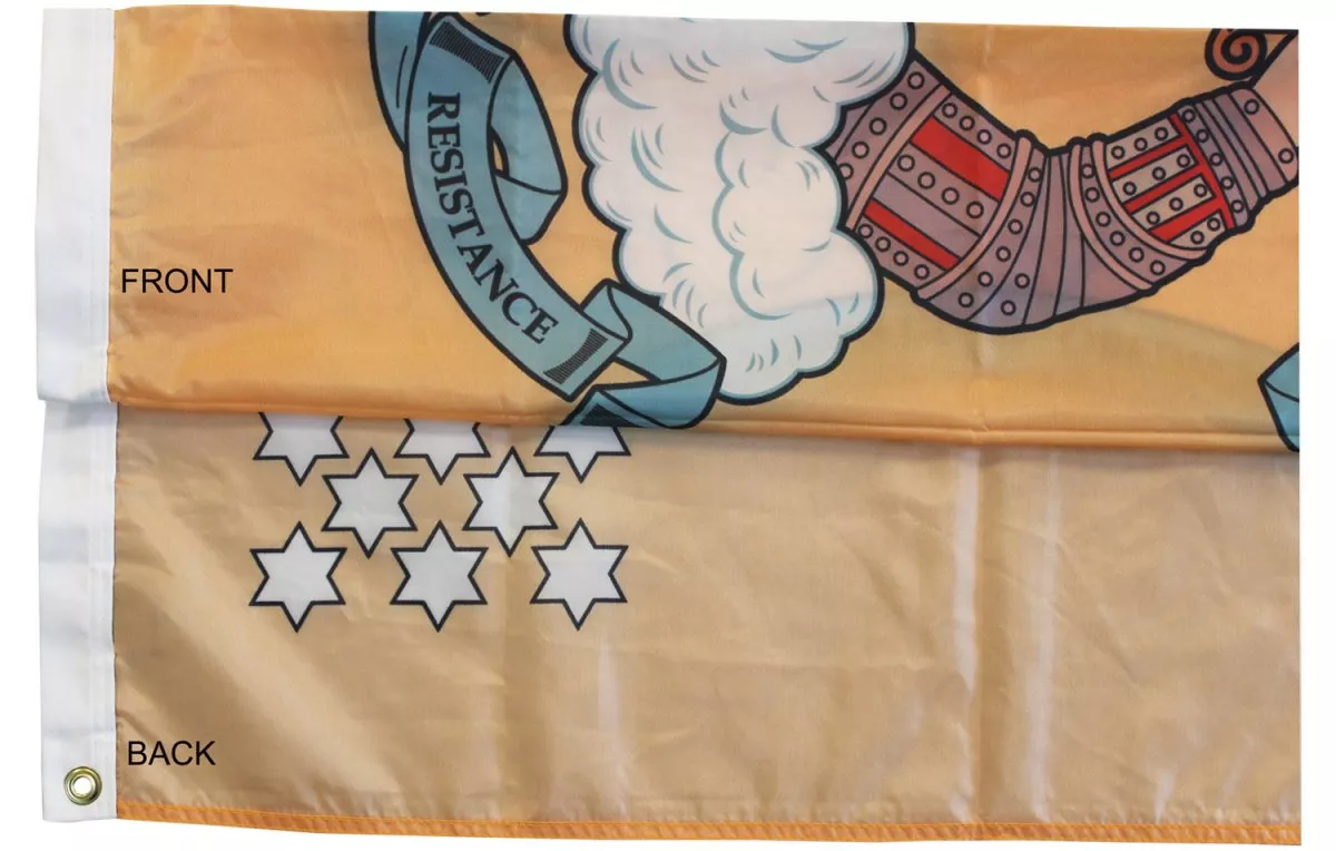 Resistance to Tyrants (Gostelowe) - 3'X3'  Nylon Flag - Nylon, Without Fringe, Grommets