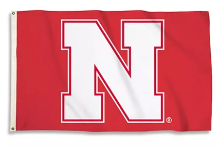 University of Nebraska - 3'X5' NCAA Polyester Flag - Medium Knit Polyester, 3' x 5', Without Fringe, Grommets