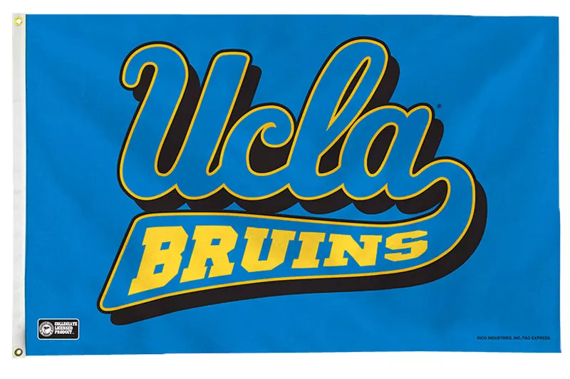 UCLA - 3' x 5' NCAA Polyester Flag - Medium Knit Polyester, 3' x 5', Without Fringe, Grommets, Dyed