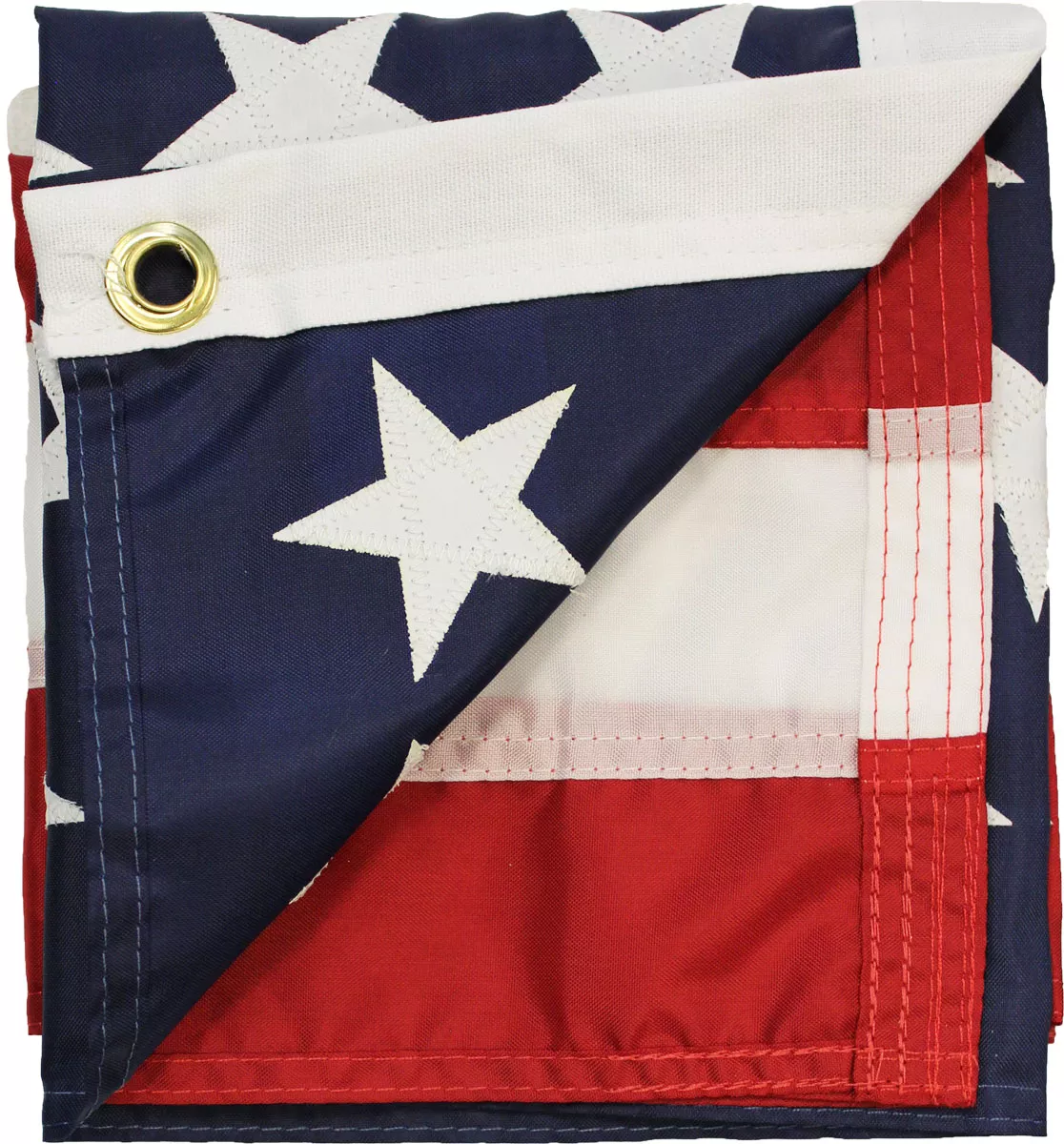 USA (45-Star) - 3'X5' Nylon Flag (Sewn) - Nylon, 3' x 5', Without Fringe, Grommets, Sewn / Embroidered, Sewn