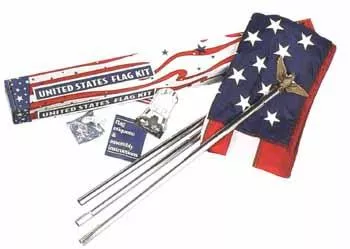 6'-Deluxe USA Home Flag Kit - Without Fringe