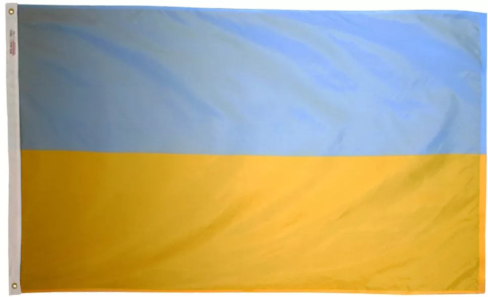Ukraine - 4'X6' Nylon Flag - Nylon, Without Fringe, Grommets