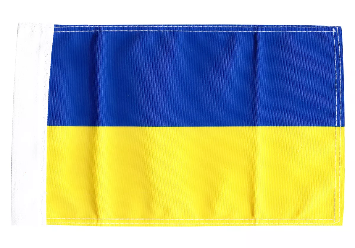 Ukraine - 5.5" x 8.5" Motorcycle Flag - 5.5" x 8.5", Without Fringe