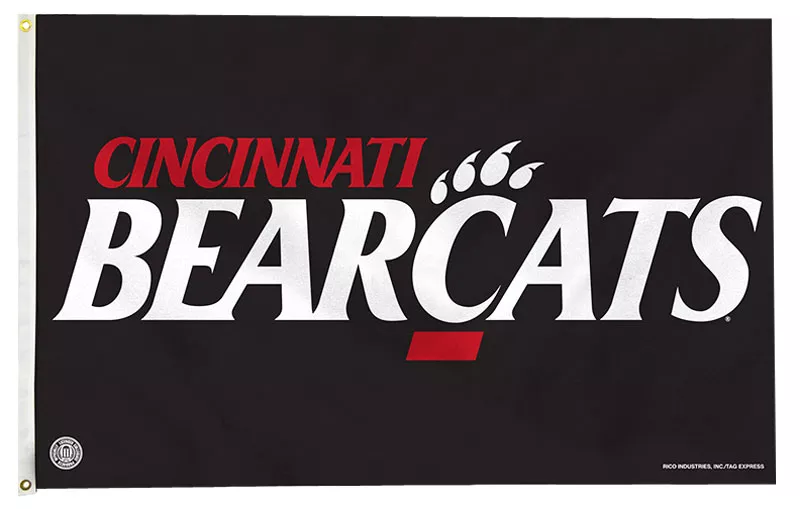 University of Cincinnati - 3' x 5' NCAA Polyester Flag - Medium Knit Polyester, 3' x 5', Without Fringe, Grommets, Dyed