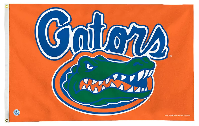 University of Florida - 3' x 5' NCAA Polyester Flag - Medium Knit Polyester, 3' x 5', Without Fringe, Grommets, Dyed