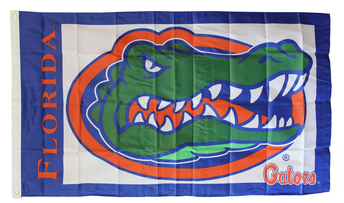 University of Florida - 3' x 5' NCAA Polyester Flag - Medium Knit Polyester, 3' x 5', Without Fringe, Grommets, Dyed