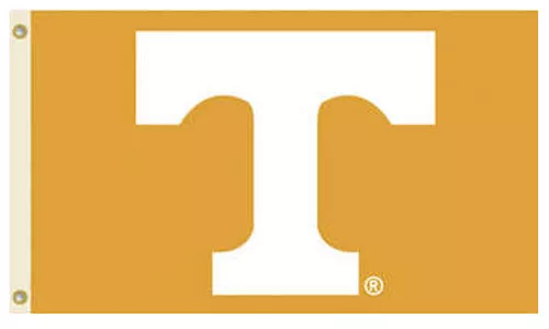 University of Tennessee - 3' x 5' NCAA Polyester Flag (Block T Design) - Medium Knit Polyester, 3' x 5', Without Fringe, Grommets, Dyed