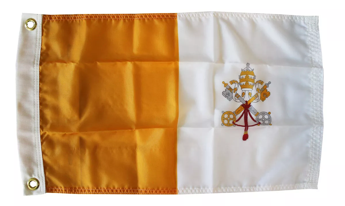 Vatican - 12"X18" Nylon Flag - Nylon, Grommets