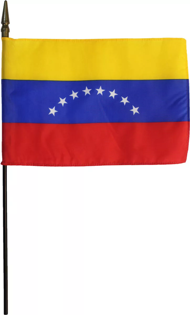 Venezuela (Civil) - 8"X12" Stick Flag (2006) - 8" x 12", Without Fringe