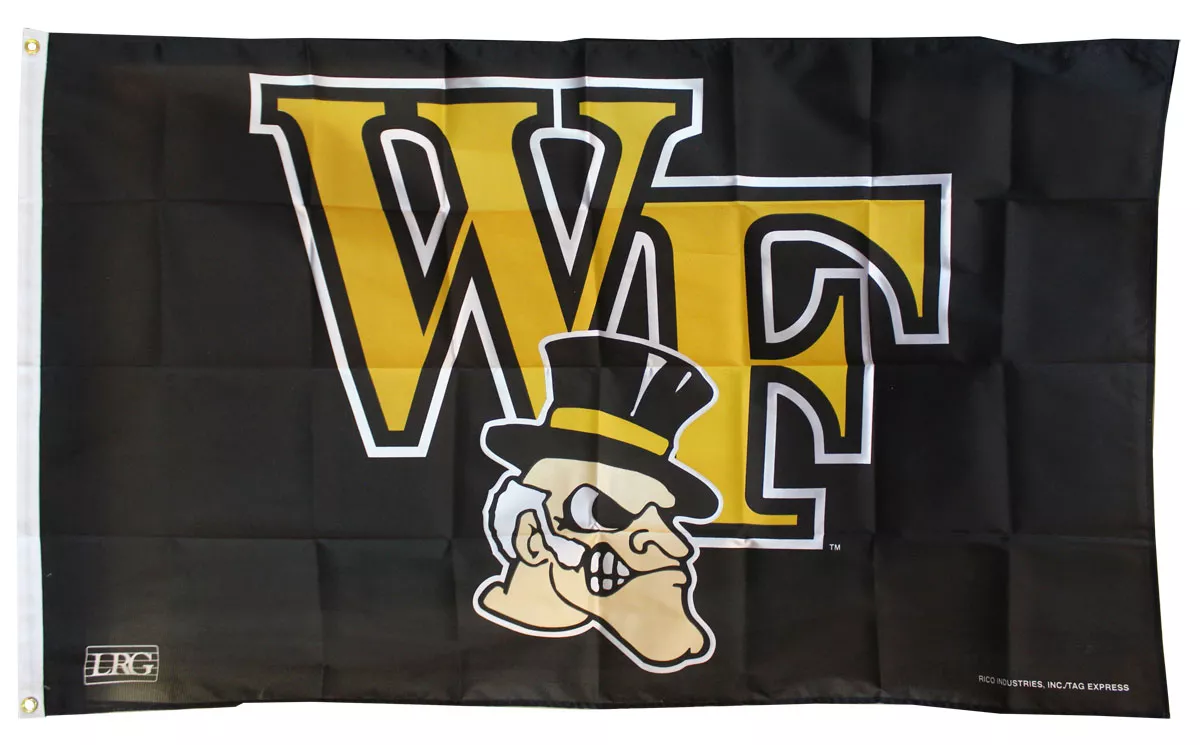 Wake Forest - 3' x 5' NCAA Polyester Flag - Medium Knit Polyester, 3' x 5', Without Fringe, Grommets