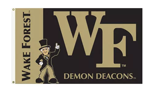 Wake Forest - 3' x 5' NCAA Polyester Flag - Medium Knit Polyester, 3' x 5', Without Fringe, Grommets, Dyed