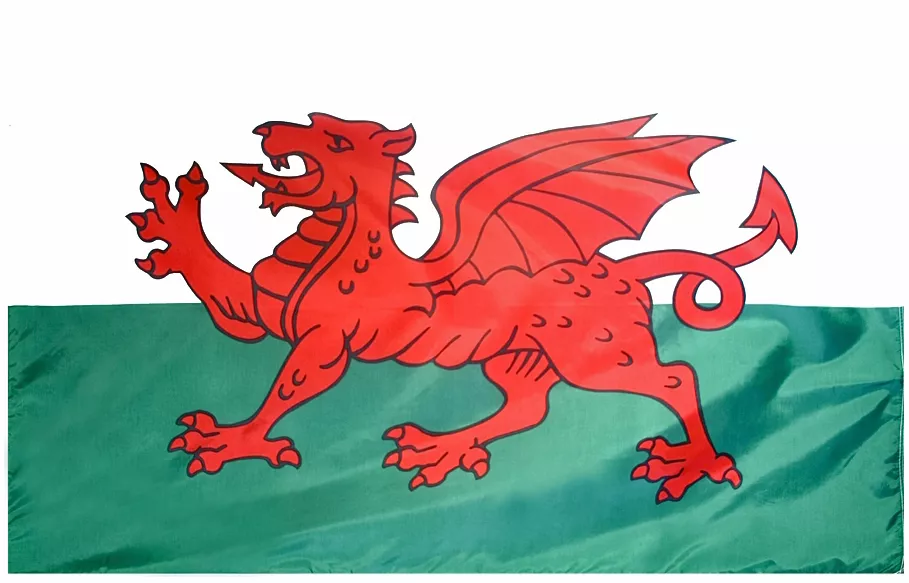 Wales - 3'X5' Nylon Flag - Nylon, 3' x 5', Without Fringe, Grommets