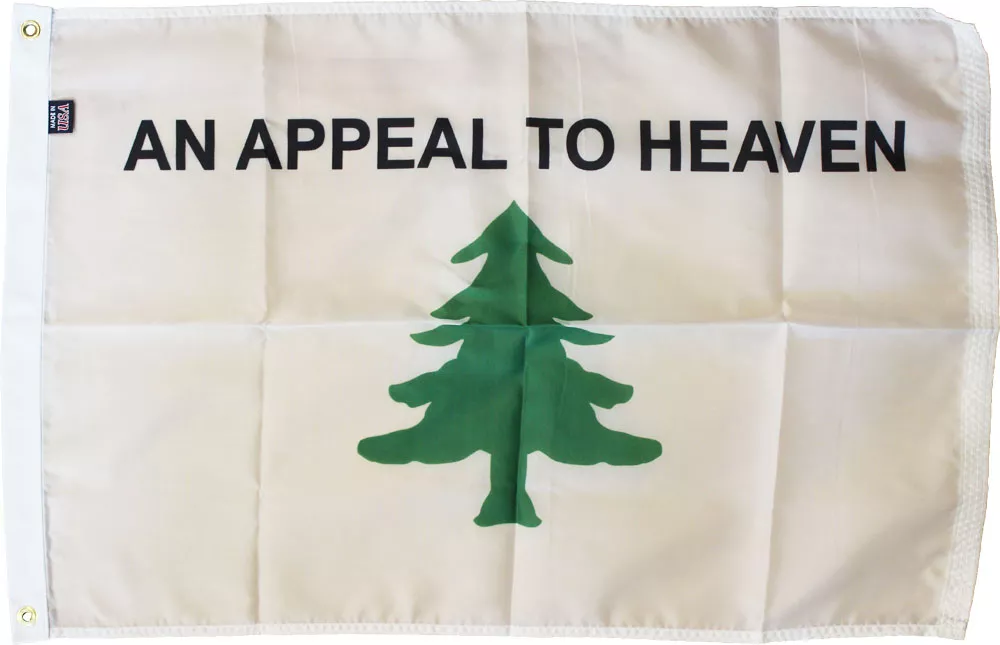 Washington Cruisers - 2'X3' Nylon Flag (An Appeal to Heaven) - Nylon, Without Fringe, Grommets, Dyed