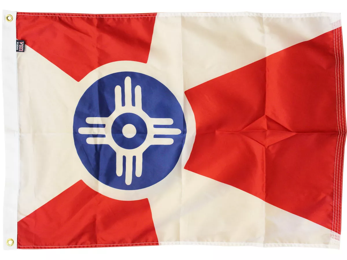 Wichita - 3'X5' Nylon Flag - Nylon, 3' x 5', Without Fringe