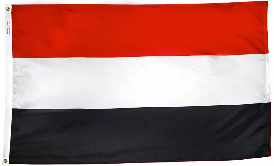Yemen - 3'X5' Nylon Flag - Nylon, 3' x 5', Without Fringe, Grommets