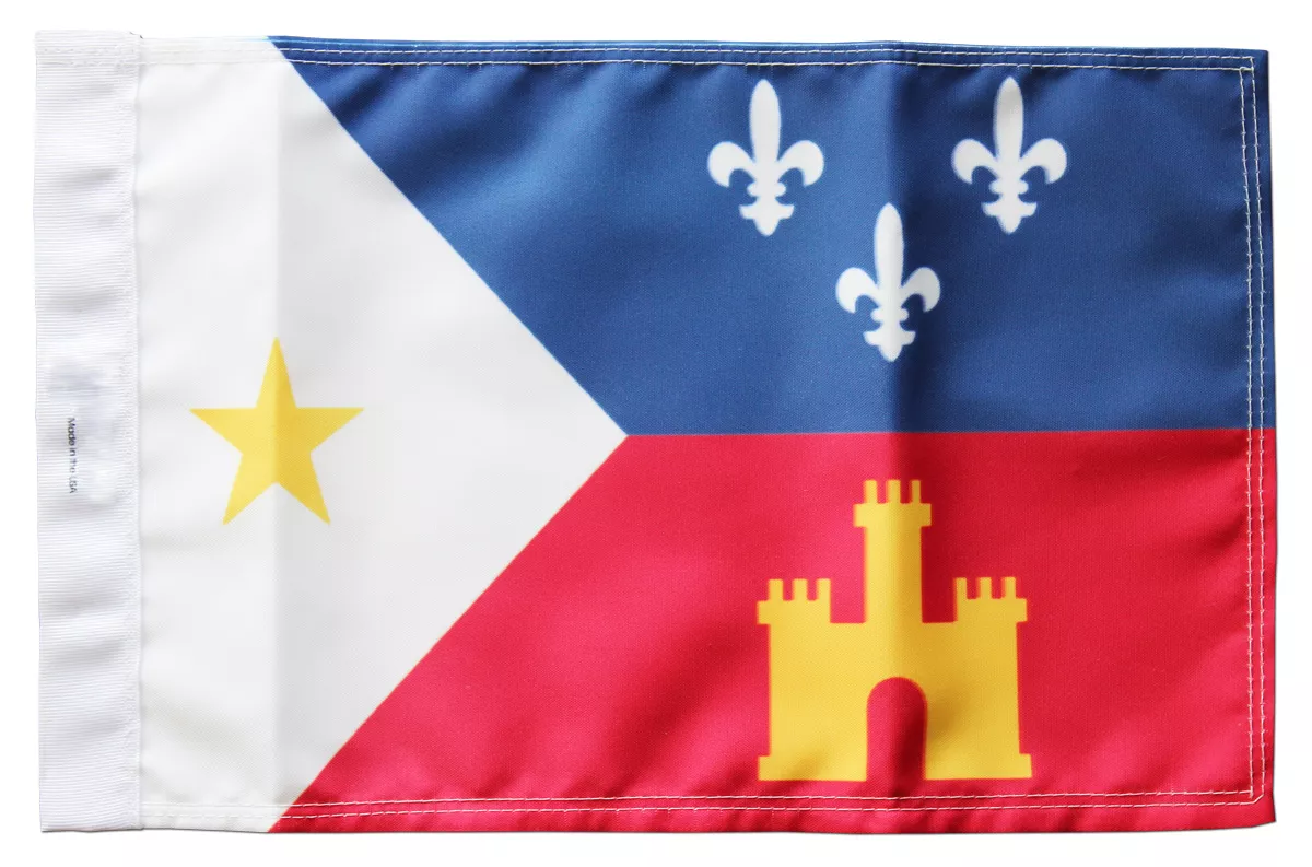 Acadiana - 9" x 13" Motorcycle Flag - Without Fringe