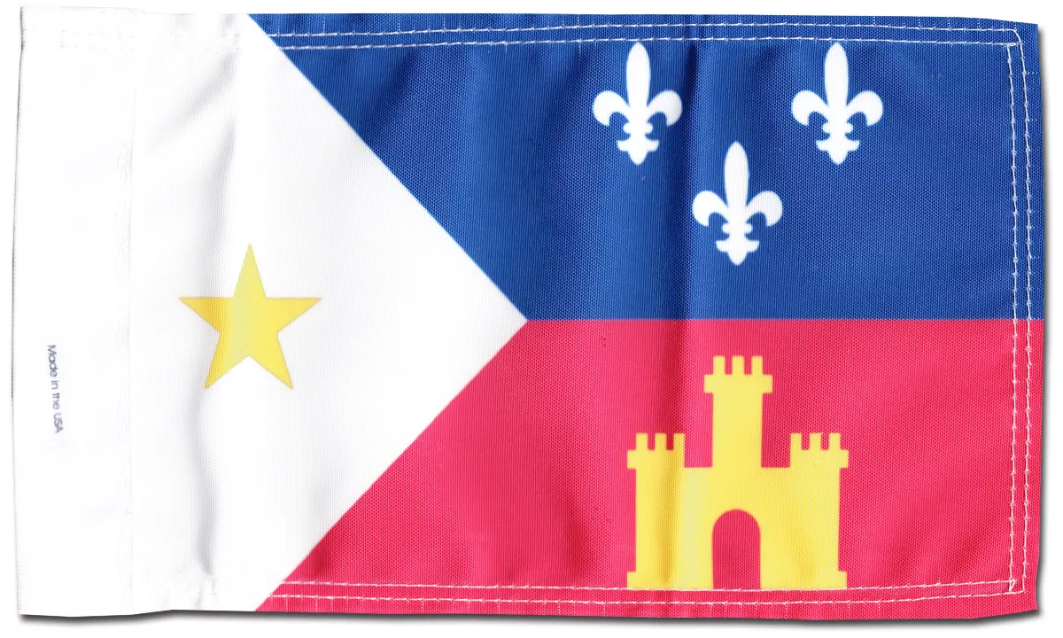 Acadiana - 5.5" x 8.5" Motorcycle Flag - 5.5" x 8.5", Without Fringe