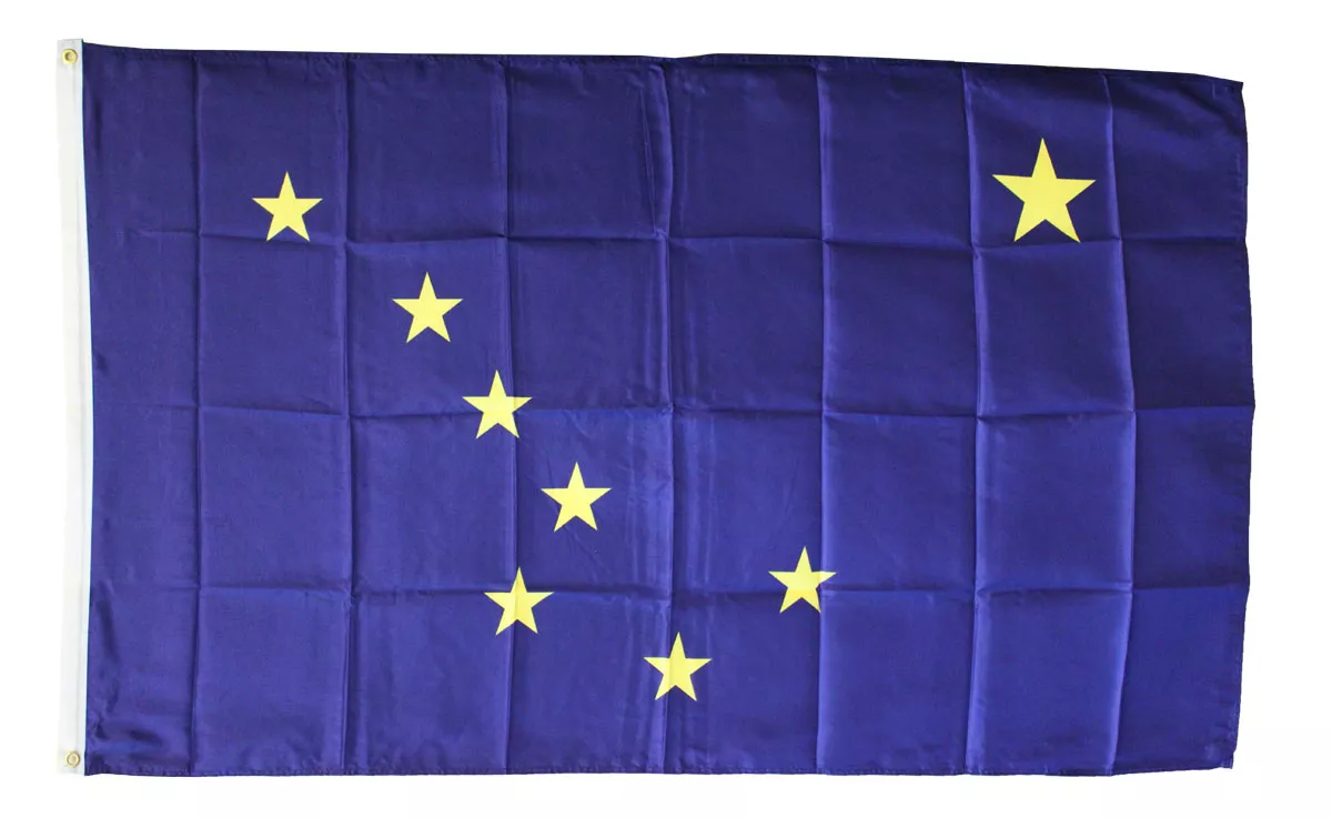 Alaska - 3'X5' Polyester Flag - Lightweight Polyester, 3' x 5', Without Fringe