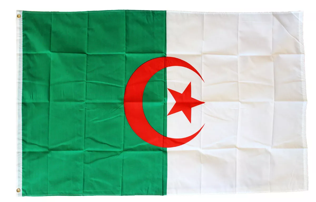 Algeria - 3'X5' Polyester Flag - Lightweight Polyester, 3' x 5', Without Fringe, Grommets