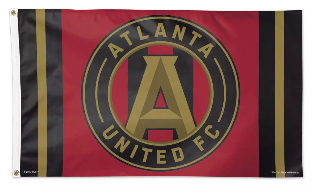 Atlanta FC - 3' x 5' MLS Polyester Flag - Medium Knit Polyester, 3' x 5', Without Fringe, Grommets, Dyed