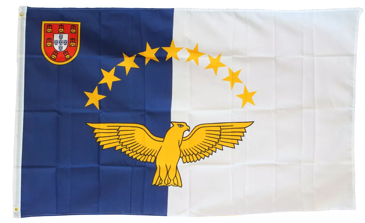 Azores - 3'X5' Polyester Flag - Lightweight Polyester, 3' x 5', Without Fringe, Grommets