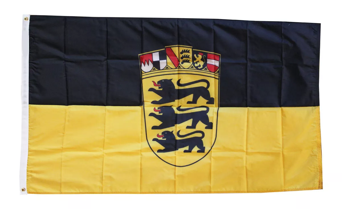 Baden-Wuerttemberg - 3'X5' Nylon Flag - Nylon, 3' x 5', Without Fringe, Grommets, Dyed