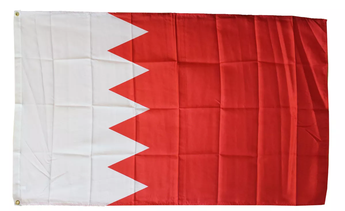 Bahrain - 3'X5' Polyester Flag - Lightweight Polyester, 3' x 5', Without Fringe, Grommets
