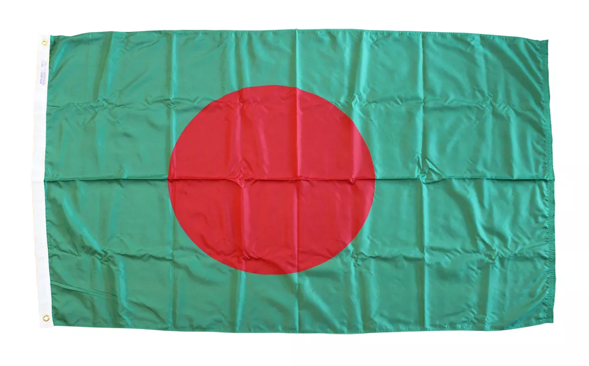Bangladesh - 2'X3' Nylon Flag - Nylon, Without Fringe, Grommets
