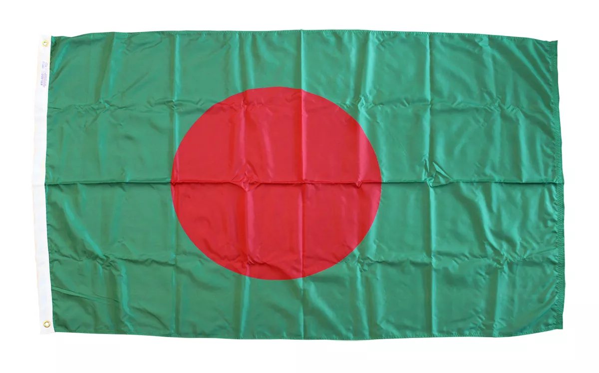 Bangladesh - 4'X6' Nylon Flag - Nylon, Without Fringe, Grommets