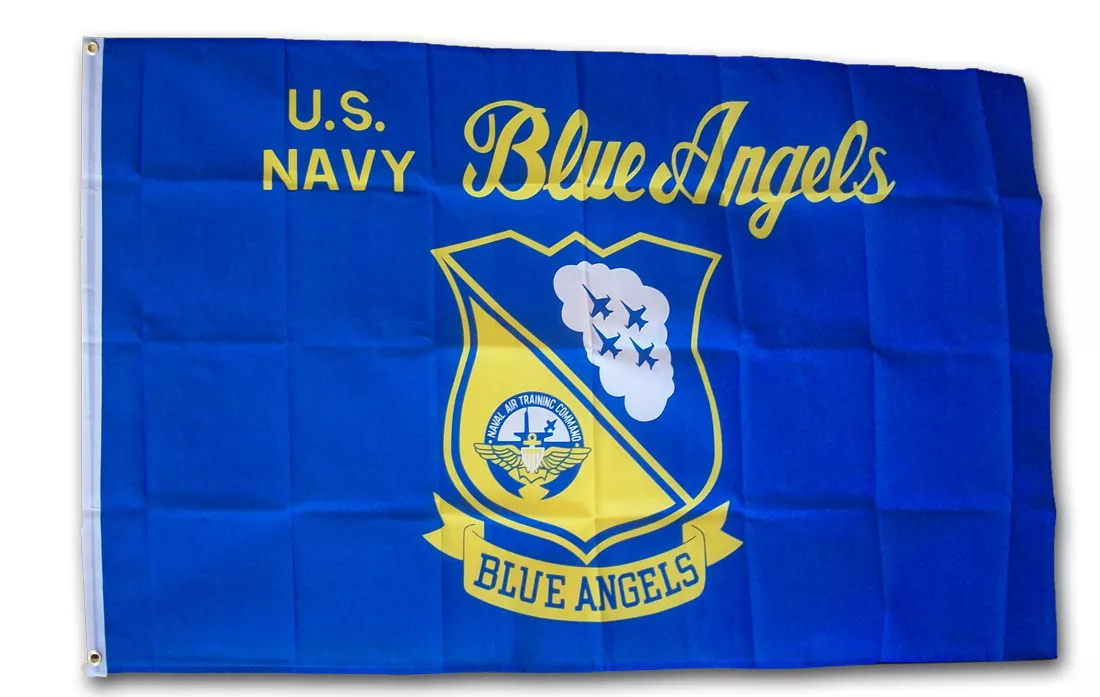 Blue Angels - 3'X5' Polyester Flag - Lightweight Polyester, 3' x 5', Without Fringe, Grommets