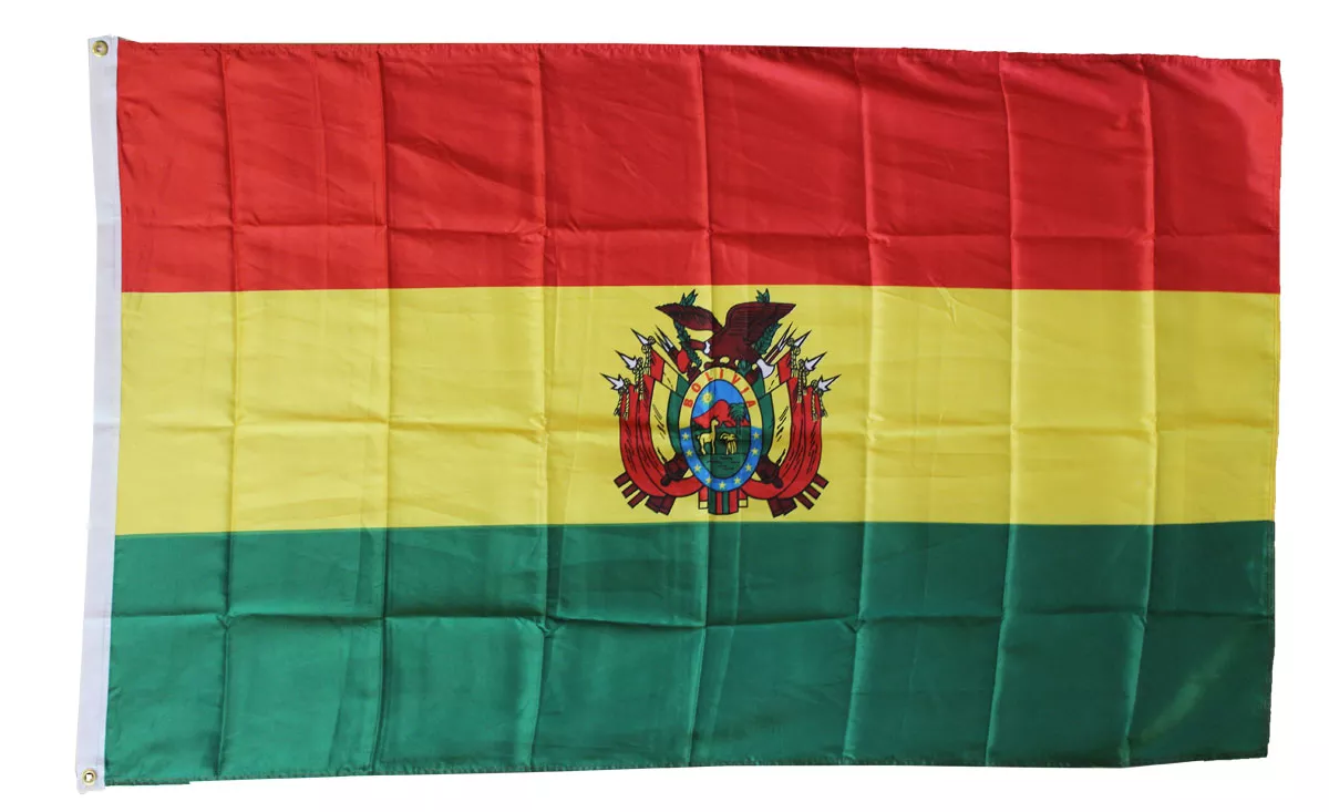 Bolivia - 3'X5' Polyester Flag (State) - Lightweight Polyester, 3' x 5', Without Fringe, Grommets
