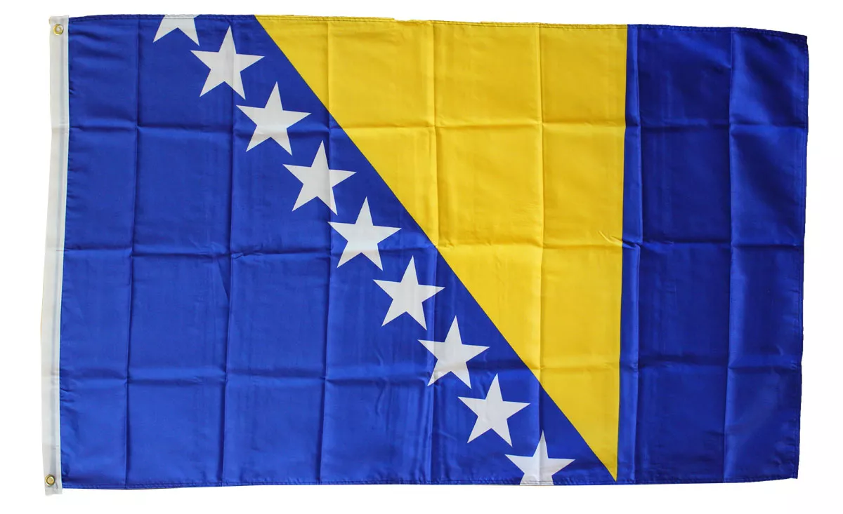 Bosnia-Herzegovina - 3'X5' Polyester Flag - Lightweight Polyester, 3' x 5', Without Fringe, Grommets