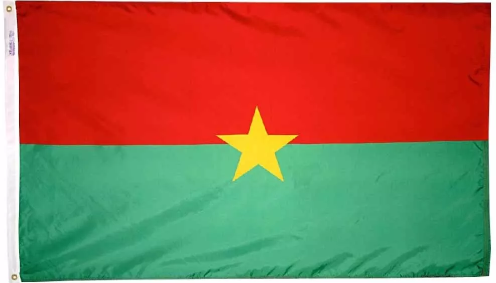 Burkina Faso - 4'X6' Nylon Flag - Nylon, Without Fringe, Grommets