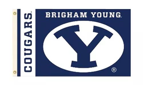 Brigham Young University (BYU) - 3' x5' NCAA Polyester Flag - Medium Knit Polyester, 3' x 5', Without Fringe, Grommets, Dyed