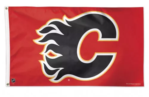 Calgary Flames - 3'X5' NHL Polyester Flag - Medium Knit Polyester, 3' x 5', Without Fringe, Grommets