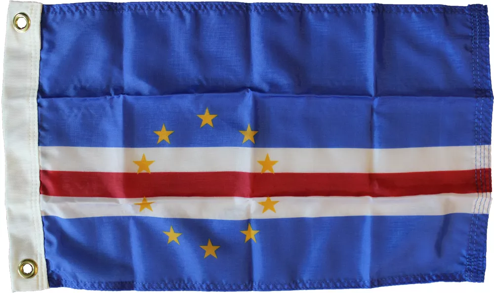 Cape Verde - 12"X18" Nylon Flag - Nylon, Without Fringe, Grommets